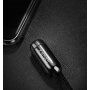 X-LEVEL елегантний USB / lightning кабель для Apple iPhone / iPad / iPod - 8cm - чорний