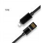 X-LEVEL елегантний USB / lightning кабель для Apple iPhone / iPad / iPod - 8cm - чорний