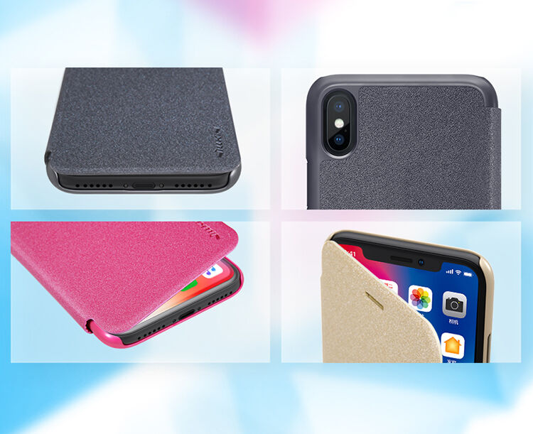 NILLKIN захисний фліп чохол для Apple iPhone XS / iPhone X - золотий