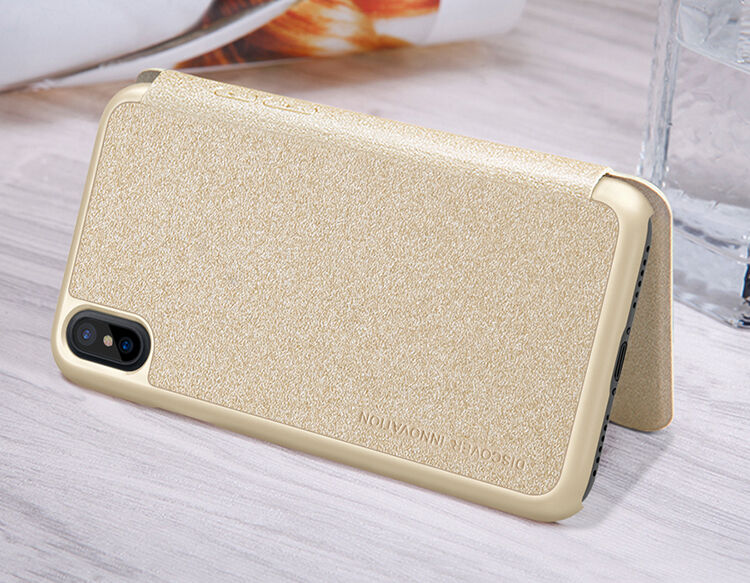 NILLKIN захисний фліп чохол для Apple iPhone XS / iPhone X - золотий