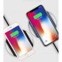 Бездротова QI зарядка з гумою для Apple iPhone - синьо-срібна