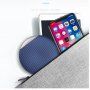 Бездротова QI зарядка з гумою для Apple iPhone - синьо-срібна