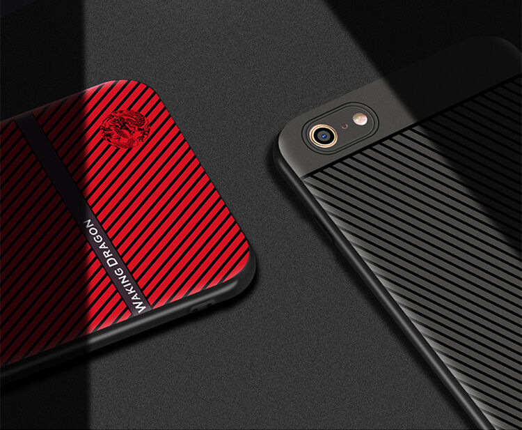 WAKING DRAGON elegantní kryt z měkkého plastu pro Apple iPhone 6 / 6S - červený