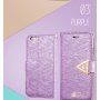 Вутляр / чохол- книжка з діамантовим блиском та магнітним ремінцем на iPhone 6S / 6 - золотий