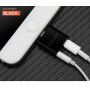 OCUBE 2 в 1 перехідник Lightning на 3.5 мм порт та Lightning для Apple iPhone - чорний