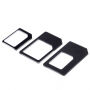 Перехідник з Nano SIM карти на Micro SIM та на стандартну SIM + перехідник Micro SIM на стандартну SIM карту - чорний