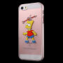 Прозора панель на iPhone 5 / 5S / SE (2016) - переляканий Bart Simpson