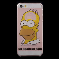 Прозора панель на iPhone 5 / 5S / SE (2016) - Homer Simpson - No Brain No Pain