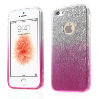 3 в 1 блискуча панель для iPhone 5 / 5S / SE (2016) - рожева