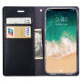 MERCURY шкіряний чохол з відділом для документів та підставкою для iPhone XS / iPhone X - чорний