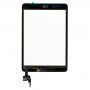 Переднє сенсорне скло (touch screen) для Apple iPad mini 3 з кнопкою Home Button та клеем - TOP якість - чорний