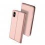 DUX DUCIS Чохол з підставкою та відсіками для документів та карток для Apple iPhone XS / iPhone X - рожево-золотий