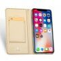 DUX DUCIS Чохол з підставкою та відсіками для документів та карток для Apple iPhone XS / iPhone X - золотий