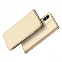 DUX DUCIS Чохол з підставкою та відсіками для документів та карток для Apple iPhone XS / iPhone X - золотий