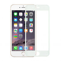 Загартоване 3D скло по цілому периметрі телефону для iPhone 6S / 6 - 0.3 мм - біле