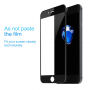 BASEUS загартоване 3D скло навколо телефону для iPhone 8 Plus / 7 Plus - 0.23 мм - чорне