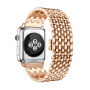 Елегантний стальний нержавіючий ремінець для Apple Watch Ultra 49mm / 46mm / 45mm / 44mm / 42mm - рожево-золотий