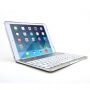 WITSPAD алюмінієвий корпус з клавіатурою Bluetooth з підсвічуванням для iPad 9,7" (2017/2018) / Pro 9,7" / Air 1 / 2 - срібла