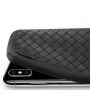 BENKS пластикова захисна панель в стилі заплетеної шкіри для iPhone XS / iPhone X - темно - синя