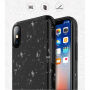 BENKS пластикова панель стійка до падіння з шаблоном діаманту для iPhone XS / iPhone X - чорна