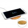 Вишуканий Qi бездротовий зарядний пристрій з бамбуку для iPhone / 8 / 8 Plus - кругла