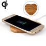 Вишуканий Qi бездротовий зарядний пристрій з бамбуку для iPhone / 8 / 8 Plus - серце