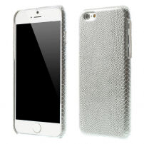 Панель з дизайном шкіри ящірки на Apple iPhone 6 / 6S - срібла