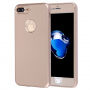 Пластиковий футляр на iPhone 8 Plus / 7 Plus з 360°-ним захистом - захищає передню та задню сторону - золотий