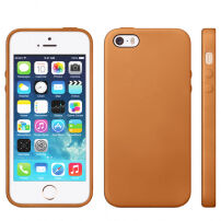 Панель в оригінальному Apple дизайні для iPhone 5 / 5S / SE (2016) - світло-коричнева