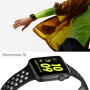 Силіконовий ремінець для Apple Watch 42mm / 41mm / 40mm / 38mm - рожевий-бірюзовий