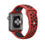 Силіконовий ремінець для Apple Watch 42mm / 41mm / 40mm / 38mm - червоний-чорний