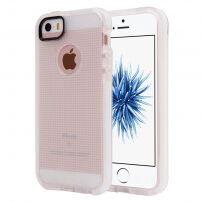 Напівпрозора захисна панель на iPhone / 5S / SE (2016) з тканою текстурою - біла