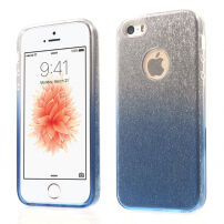 3 в 1 блискуча панель для iPhone 5 / 5S / SE (2016) - синя