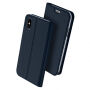 DUX DUCIS чохол з підставкою та відділами на документи для Apple iPhone XS / iPhone X - темно-синій