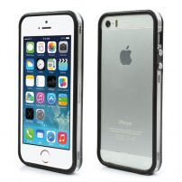 Чохол / панель bumper для Apple iPhone 5 / 5S / SE (2016) - чорний / прозорий