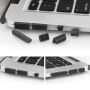 ENKAY пластикова панель з захистом клавіш та з заглушками роз'єму для MacBook Air 13" (A1237, A1304, A1369) - чорна