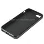 Захисна блискуча нижня кришка із м'якого пластика для Apple iPhone 5 / 5S / SE (2016) - чорний