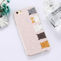 Чохол для iPhone 6 / 6S - світло-рожевий з котиками