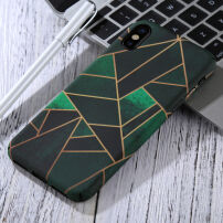 Чохол для Apple iPhone XS / iPhone X світить в темряві - зелений геометричний узор