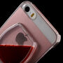 Пластиковий чохол з текучим вином у пластичному бокалі для Apple iPhone SE (2016) / 5S / 5