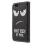 Фліп чохол з підставкою та місцем для докумеитів для iPhone 5 / 5S / SE (2016) - Don't touch my phone