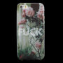 Захисний м'який чохол із пластика з підставкою для Apple iPhone SE (2016) / 5 / 5S - FUCK