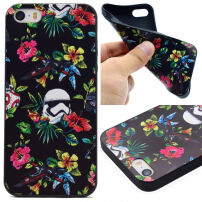 Захисний м'який чохол із пластика з підставкою для Apple iPhone SE (2016) / 5 / 5S - Stormtrooper в джунглі