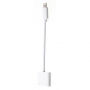 Редукція lightning jack 3,5 m конектором для зарядки та одночасно слухання музики для iPhone - біла