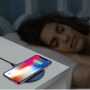 Бездротова QI зарядка з гумою для Apple iPhone - синьо-срібна