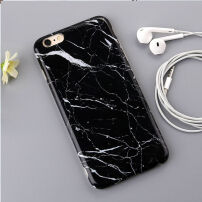 Захисний м'який чохол із пластика з підставкою для Apple iPhone 7 Plus / 8 Plus - чорний мармур