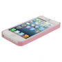 Захисна пластикова кришка для Apple iPhone 5 / 5S / SE (2016) - рожевий/ коричневий