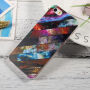 Захисний м'який чохол із пластика з підставкою для Apple iPhone 5 / 5S / SE (2016) - галактика