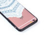Захисний пластиковий чохол з чорною рамкою для Apple iPhone 6S Plus / 6 Plus - синьо-біле мереживо