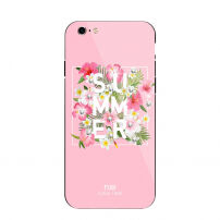 NXE захисний пластиковий чохол з поверхнею із загартованого скла для Apple iPhone 6 Plus / 6S Plus - рожева